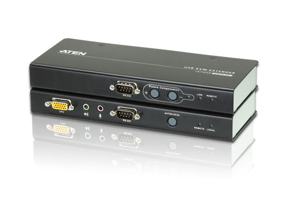 KVM-удлинитель ATEN - CE750A, 1PC, SPHD-15 (Female) + 2xMiniJack (Female) - 1 ports, CE750A-AT-G