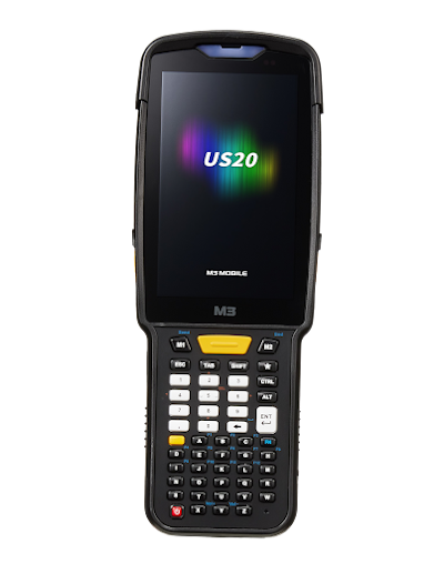 Терминал сбора данных M3 Mobile US20X Android 10.0 GMS, WVGA, WWAN(4G LTE), 802.11 a/b/g/n/ac, SE55 (SS), RCam, BT, GPS, NFC(HF), 4G/64G, 51K, Extended Battery & Bullet Proof Film, Hand Strap. Req CRD&PWR
