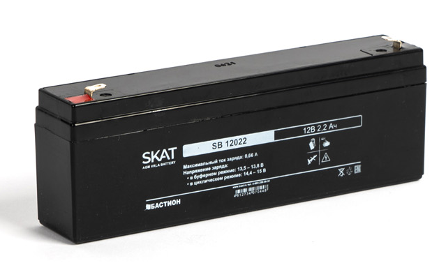  (2539) Бастион SKAT SB 12022 АКБ СК 12В/2,2Ач/F1/Срок службы 6 лет/1,5 л.г