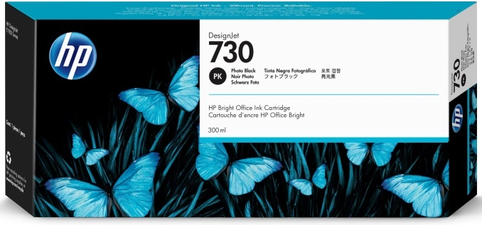 Картридж Cartridge HP 730 для DesignJet T1600/T1700/T2600, 300 мл, черный фото