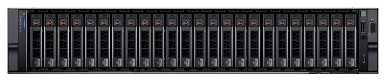 Сервер DELL PowerEdge R760 2U/24SFF(8 universal)/2x6548N/2x16GB/H755/2x480GB/2xGE/BR 57414 OCP/2x1100W/6HPerf FAN/RC2/bezel/noTPM/IDRAC9 ENT/rails/1YWARR