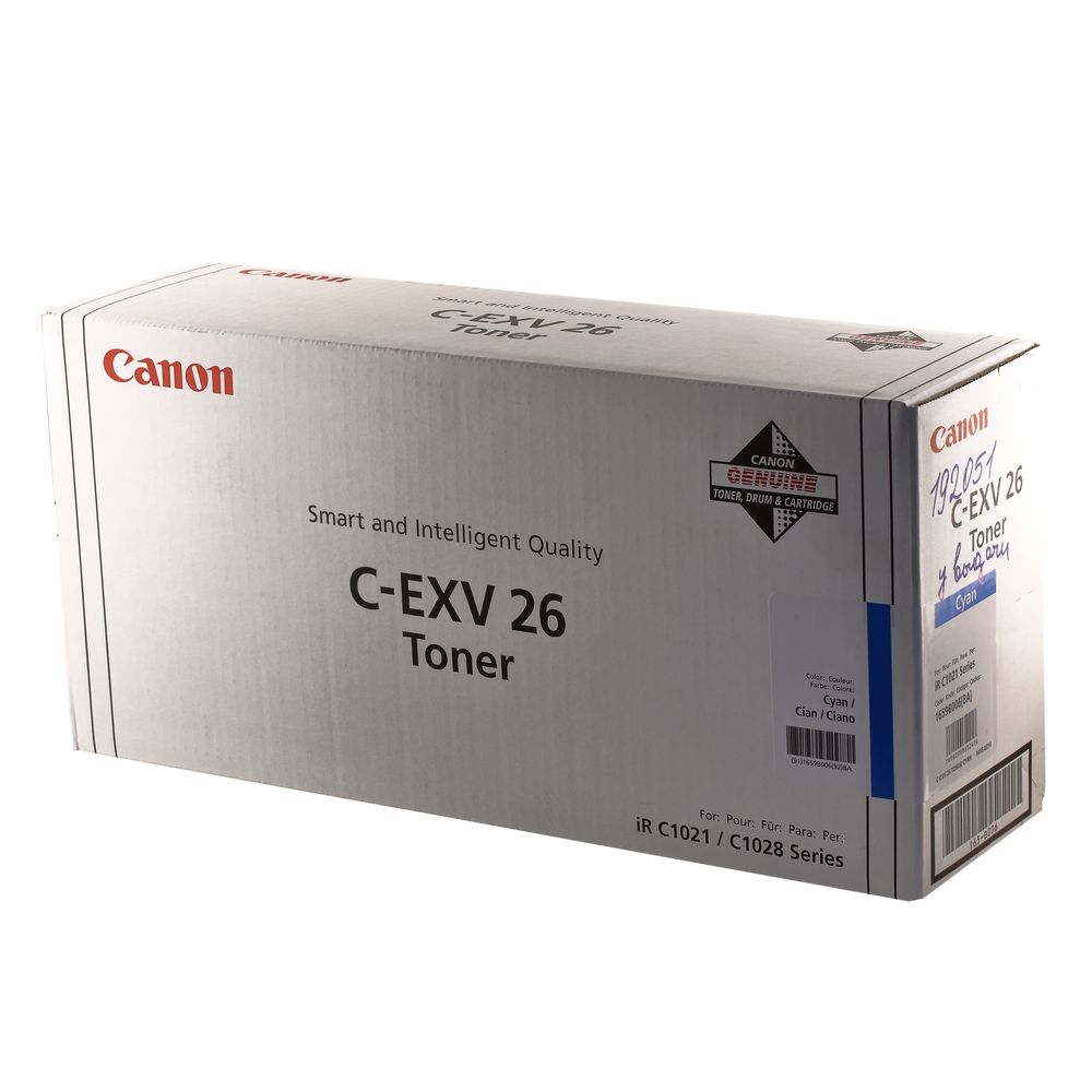 Canon C-EXV26C 1659B006 Тонер для IR C1021i series, Orig., Japan, Голубой, 6000p