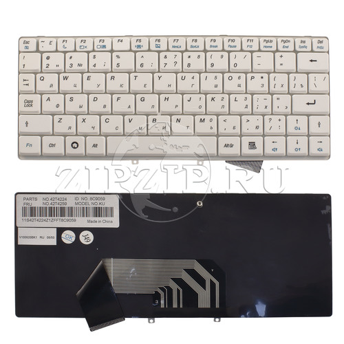 Клавиатура для ноутбука Lenovo IdeaPad S9 S10 Series White