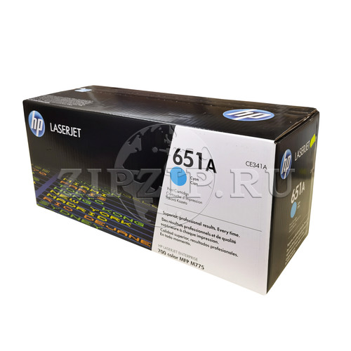Картридж лазерный HP 651A CE341A голубой бар.в компл. (16000стр.) для HP LJ 700/775
