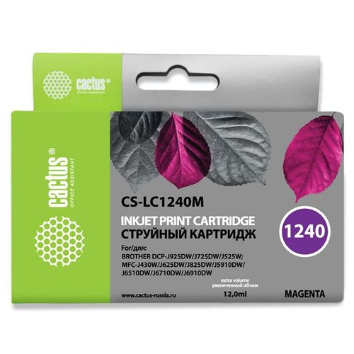Картридж струйный Cactus CS-LC1240M пурпурный (12мл) (Cactus)