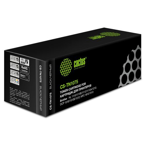 Картридж лазерный Cactus CS-TN1075 TN-1075 черный (1000стр.) (Cactus)