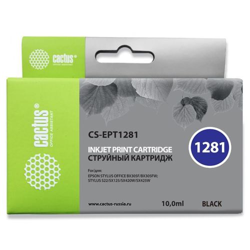 Картридж струйный черный (10мл) Epson Stylus S22/S125/SX420/SX425/Office BX305 (Cactus)