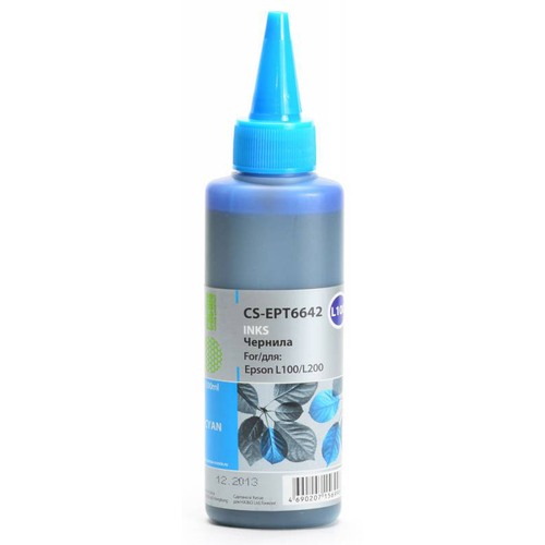 Чернила голубой 100мл Epson L100/L110/L120/L132/L200/L210/L222/L300/L312/L350/ (Cactus)