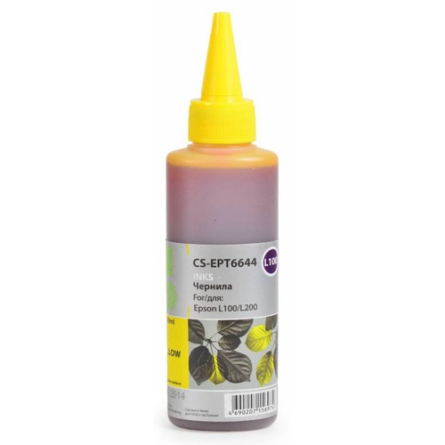 Чернила желтый 100мл Epson L100/L110/L120/L132/L200/L210/L222/L300/L312/L350/L (Cactus)