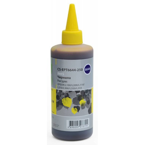 Чернила желтый 250мл Epson L100/L110/L120/L132/L200/L210/L222/L300/L312/L3 (Cactus)