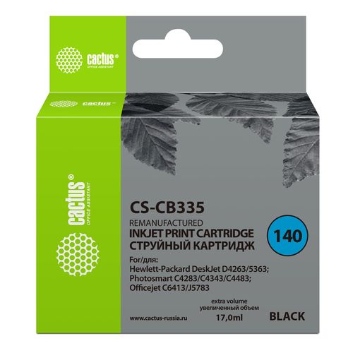 Картридж струйный №140 черный (17мл) HP DJ D4263/D4363 (Cactus)