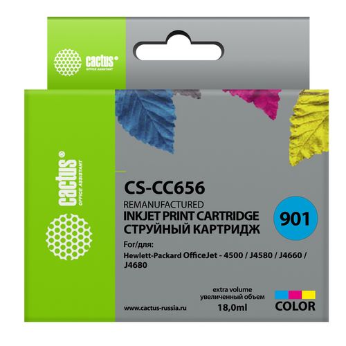 Картридж струйный №901 многоцветный HP DJ 4500 series/J4524/J4535/J4580/J4624/J4 (Cactus)