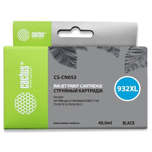Картридж струйный №932 черный HP DJ 6600 (Cactus)