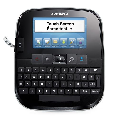 Ленточный принтер DYMO LabelManager 500TS, ленты D1 шириной 6, 9, 12, 24 мм, клавиатура - латиница, вилка с адаптером (Original)