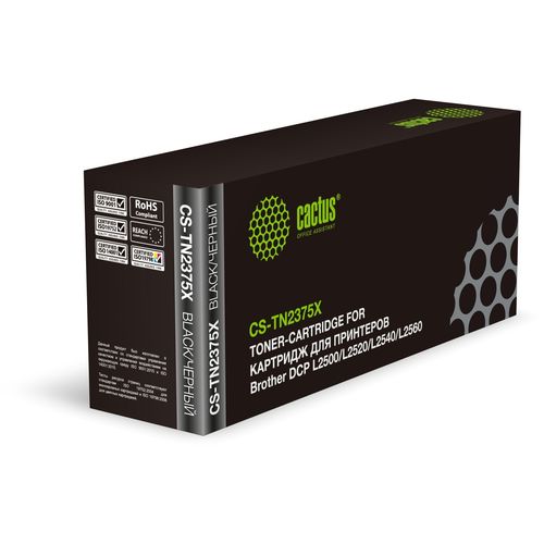 Картридж лазерный Cactus CS-TN2375X TN-2375 черный (5200стр.) для Brother DCP L2500/L2520/L2540/L2560 (Cactus)