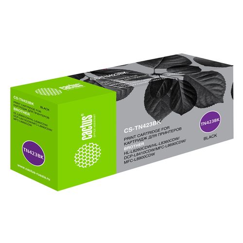 Картридж лазерный Cactus CS-TN423BK TN-423BK черный (6500стр.) для Brother DCP L8410CDW/HL L8260CDW/MFC L8690CDW (Cactus)