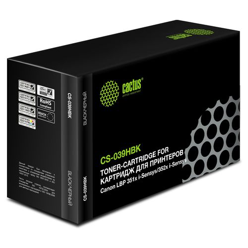 Картридж лазерный Cactus CS-039HBK 039 H черный (25000стр.) для Canon LBP 351x i-Sensys /352x i-Sensys (Cactus)