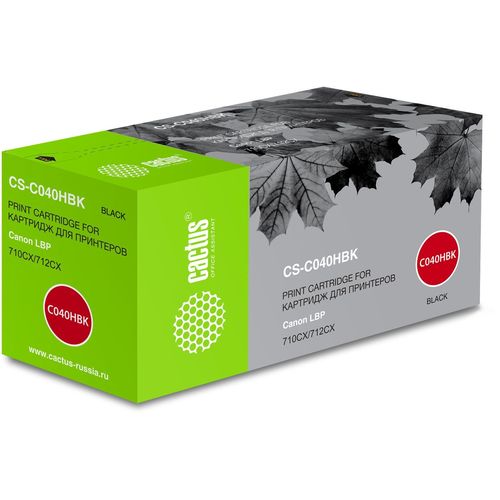 Картридж лазерный Cactus CS-C040HBK 040 H BK черный (12500стр.) для Canon LBP 710CX/712CX I-Sensys (Cactus)