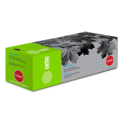 Картридж лазерный Cactus CS-C046HC 046 H C голубой (5000стр.) для Canon LBP 653Cdw/654Cx/MF732Cdw/734Cdw/735Cx (Cactus)