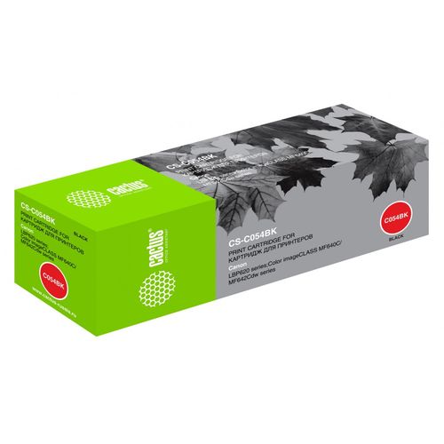 Картридж лазерный Cactus CS-C054BK 054 BK черный (1500стр.) для Canon LBP 621Cw/ 623Cdw/641Cw/643Cdw (Cactus)