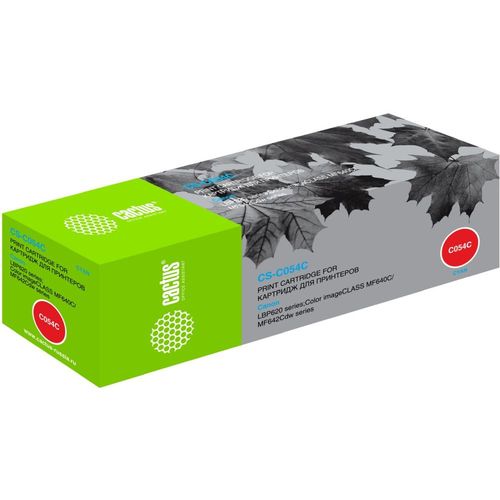 Картридж лазерный Cactus CS-C054C 054 C голубой (1200стр.) для Canon LBP 621Cw/623Cdw/641Cw/643Cdw (Cactus)