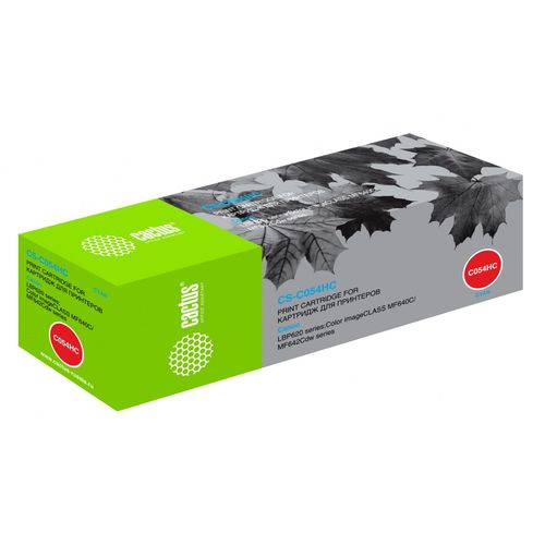 Картридж лазерный Cactus CS-C054HC 054 H C голубой (2300стр.) для Canon LBP 621Cw/623Cdw/641Cw/643Cdw (Cactus)
