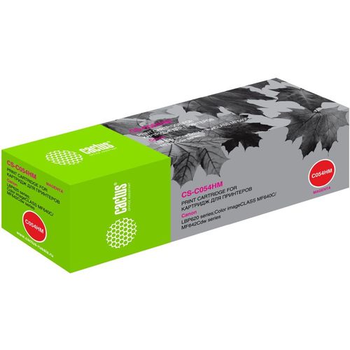 Картридж лазерный Cactus CS-C054HM 054 H M пурпурный (2300стр.) для Canon LBP 621Cw/623Cdw/641Cw/643Cdw (Cactus)
