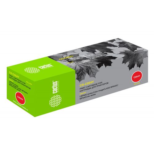 Картридж лазерный Cactus CS-C054Y 054 Y желтый (1200стр.) для Canon LBP 621Cw/623Cdw/641Cw/643Cdw (Cactus)
