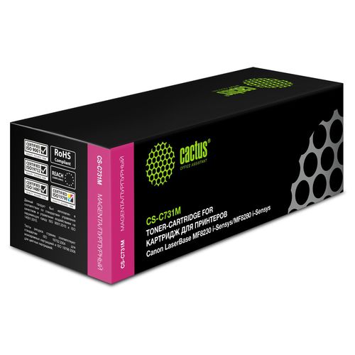 Картридж лазерный Cactus CS-C731M 731 M пурпурный (1800стр.) для Canon LB i-Sensys MF8230/MF8280 (Cactus)