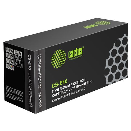 Картридж лазерный Cactus CS-E16 E-16 черный (2000стр.) для Canon FC300/PC800 (Cactus)