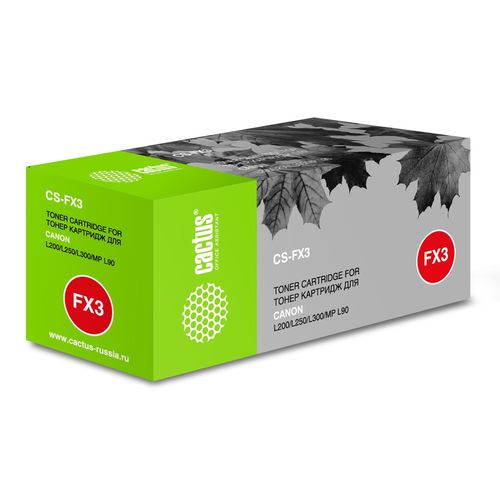 Картридж лазерный Cactus CS-FX3 FX-3 черный (2700стр.) для Canon L200/L250/L300/MP-L90 (Cactus)