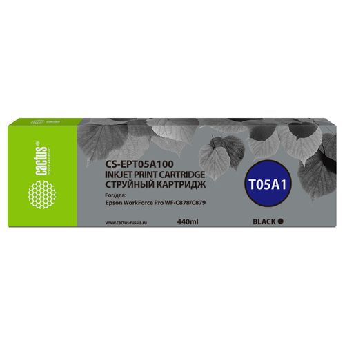Картридж струйный Cactus CS-EPT05A100 T05A1 черный (440мл) (Cactus)