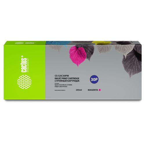 Картридж струйный Cactus CS-SJIC30PM C33S020641 пурпурный (295мл) для Epson ColorWorks TM-C7500G (Cactus)