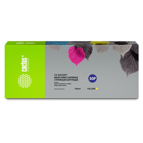 Картридж струйный Cactus CS-SJIC30PY C33S020642 желтый (295мл) для Epson ColorWorks TM-C7500G (Cactus)
