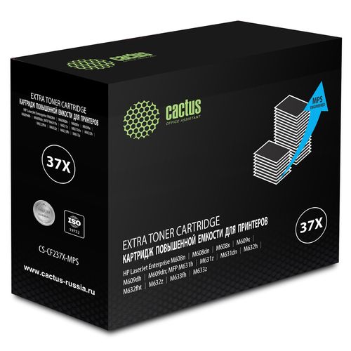 Картридж лазерный Cactus CS-CF237X-MPS CF237YX черный (50000стр.) для HP LJ M608n/M608dn/M609x/M631h/M631z/M632h (Cactus)
