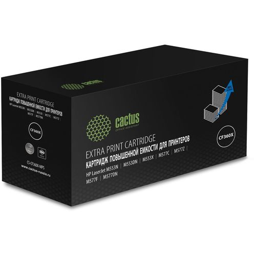 Картридж лазерный Cactus CS-CF360X-MPS CF360XX черный (19000стр.) для HP CLJ M552dn/M553dn/M553N/M553x (Cactus)