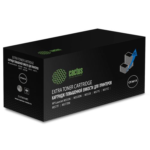 Картридж лазерный Cactus CS-CF361X-MPS CF361XX голубой (18000стр.) для HP CLJ M552dn/M553dn/M553N/M553x (Cactus)