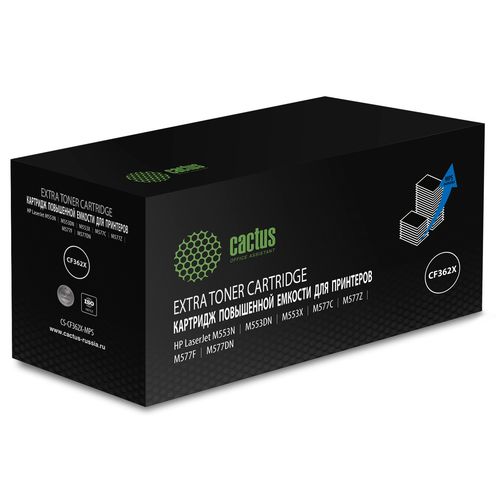 Картридж лазерный Cactus CS-CF362X-MPS CF362XX желтый (18000стр.) для HP CLJ M552dn/M553dn/M553N/M553x (Cactus)