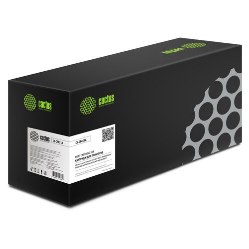 Картридж лазерный Cactus CS-CF451A CF451A голубой (10500стр.) для HP Color LJ Enterprise M652dn/M653dn/M681dh (Cactus)