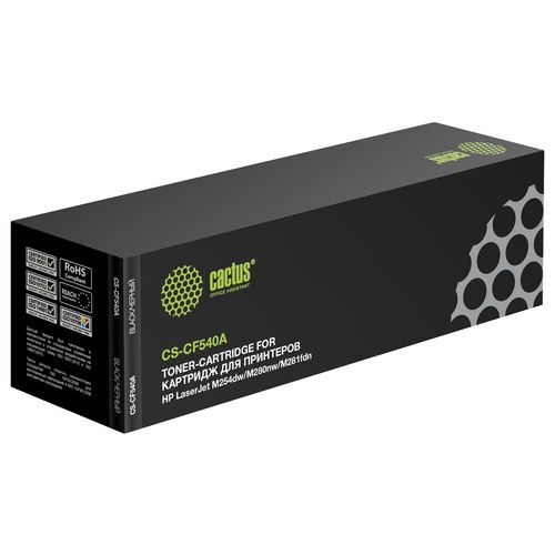 Картридж лазерный Cactus CS-CF540A CF540A черный (1400стр.) для HP LJ M254dw/M280nw/M281fdn (Cactus)
