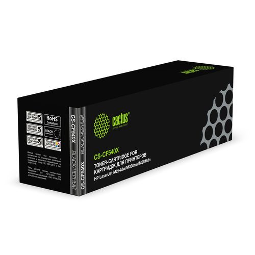 Картридж лазерный Cactus CS-CF540X CF540X черный (3200стр.) для HP LJ M254dw/M280nw/M281fdn (Cactus)