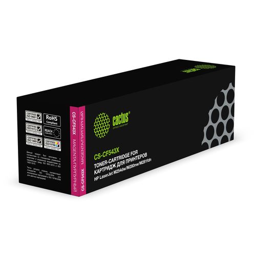 Картридж лазерный Cactus CS-CF543X CF543X пурпурный (2500стр.) для HP LJ M254dw/M280nw/M281fdn (Cactus)