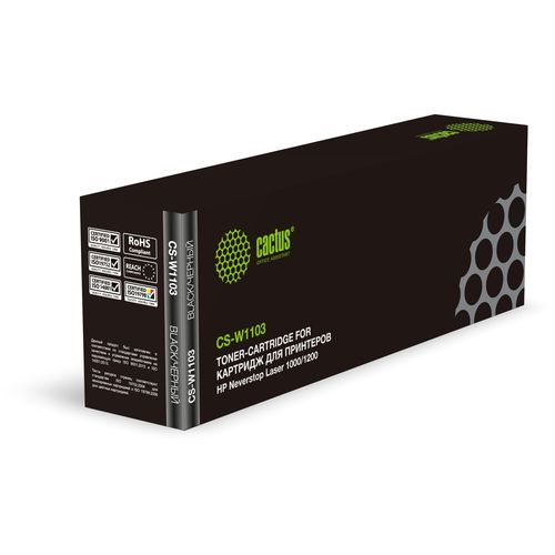 Картридж лазерный Cactus CS-W1103 W1103 черный (2500стр.) для HP Neverstop Laser 1000/1200 (Cactus)