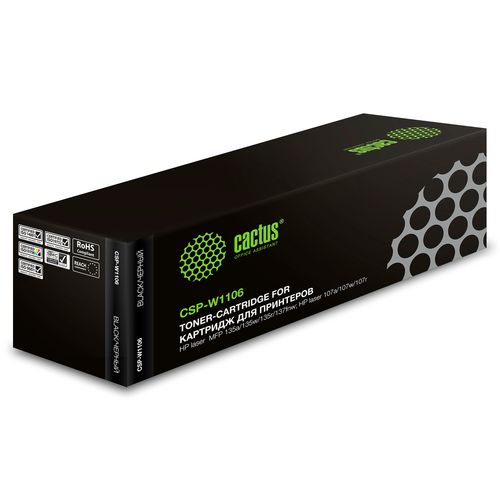 Картридж лазерный Cactus CSP-W1106 черный (1000стр.) для HP Laser 107a/107r/107w/135a MFP/135r MFP/135w MFP/137fnw MFP (Cactus)