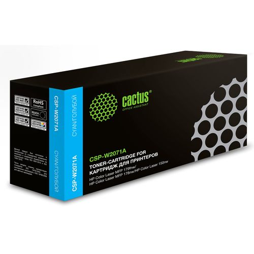 Картридж лазерный Cactus CSP-W2071A 117A голубой (700стр.) для HP Color Laser 150a/150nw/178nw MFP/179fnw MFP (Cactus)