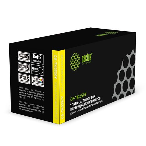 Картридж лазерный Cactus CS-TK5220Y TK-5220Y желтый (1200стр.) (Cactus)