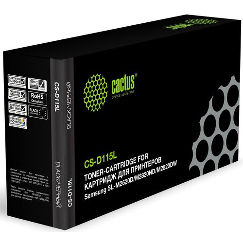 Картридж лазерный Cactus CS-D115L MLT-D115L черный (3000стр.) для Samsung SL-M2620D/M2820ND/M2820DW (Cactus)