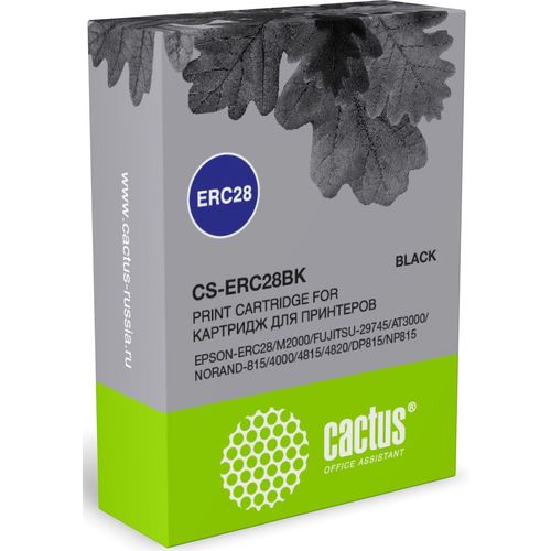 Картридж матричный Cactus CS-ERC28BK ERC28 черный для Epson ERC28/M2000/FUJITSU-29745/AT3000/NORAND-815/4000/4815/4820/DP815/NP815 (Cactus)