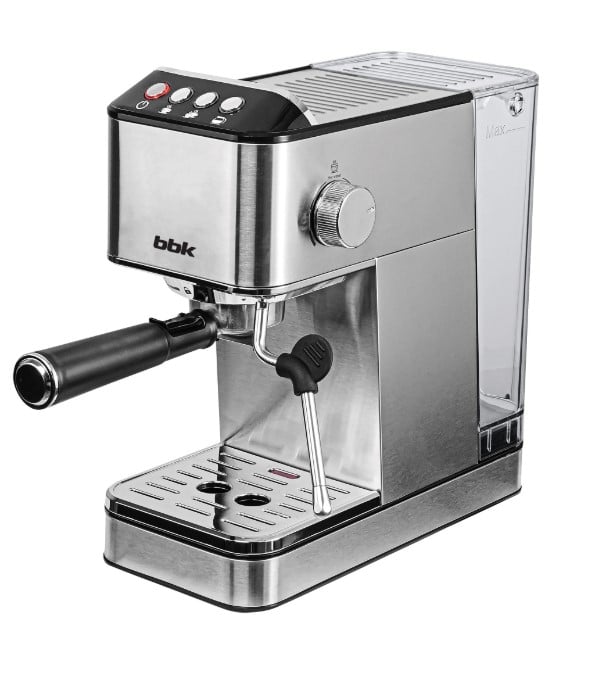 Кофеварка рожковая BBK BCM1501 нержавеющая сталь/черный