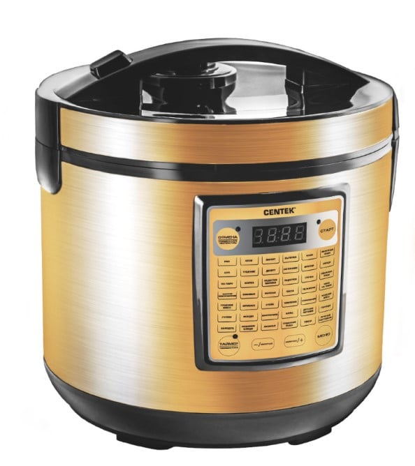 Мультиварка Centek CT-1495 Black Ceramic (золото)